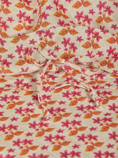 Petit Madeline Pink Linen Quilt Cover