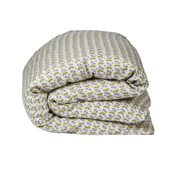 Petit Madeline Blue Linen Quilt Cover