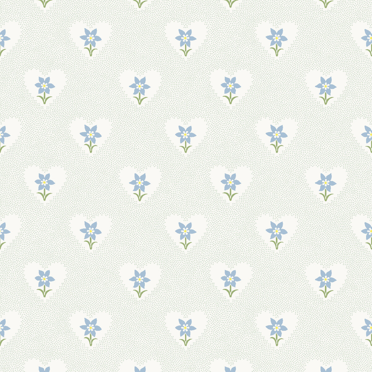 Daffodil Hearts Wallpaper - Celadon