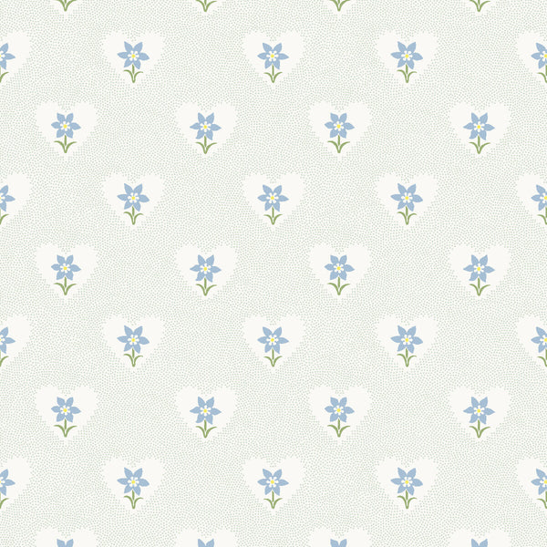 Daffodil Hearts Wallpaper - Celadon