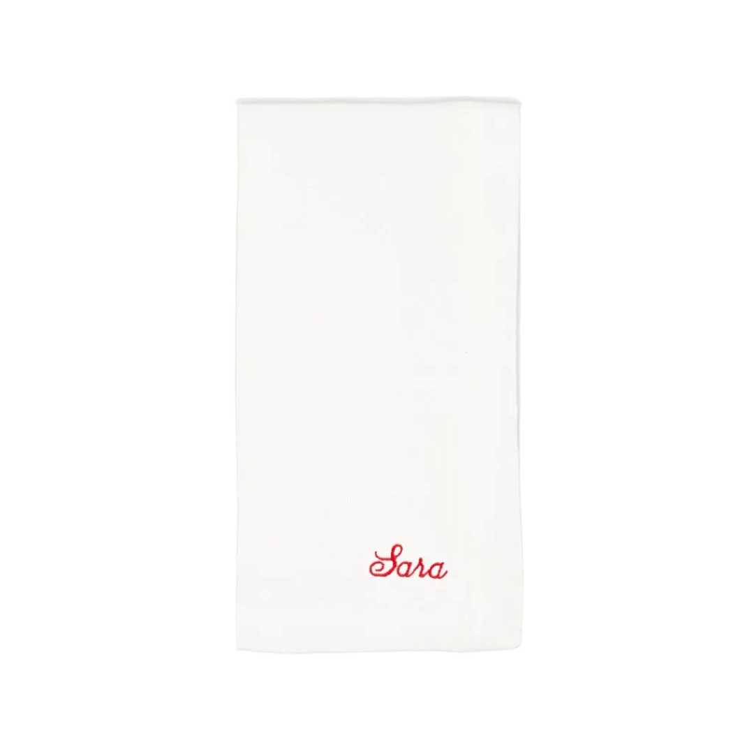 Personalised Hemmed Linen Napkin