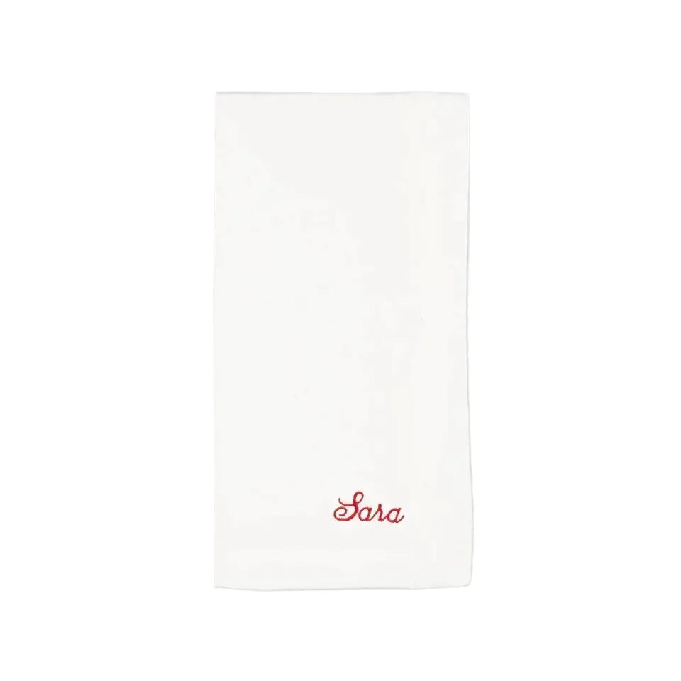 Customised White Linen Napkin MF