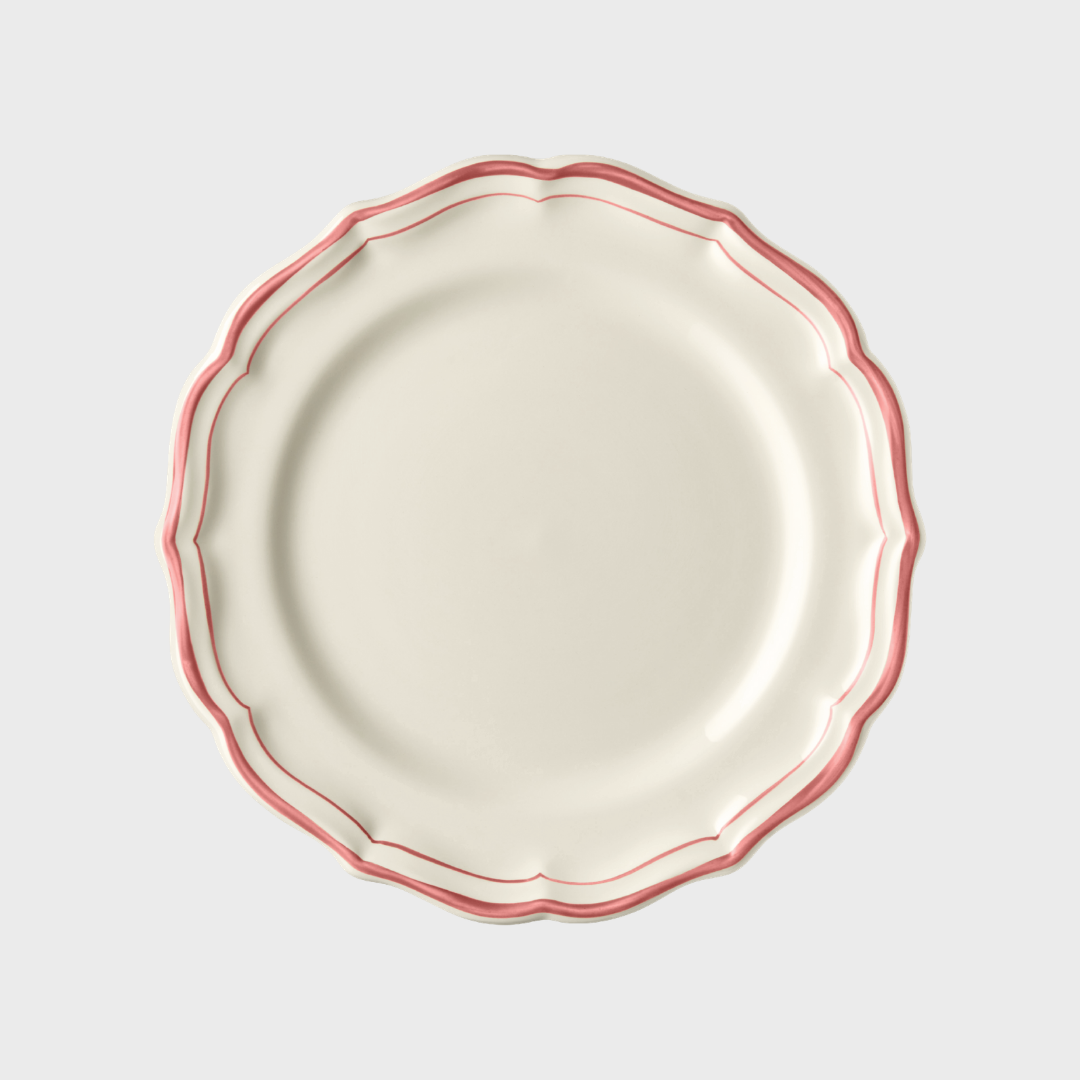 Gien Coral Scallop Edge Dessert/Side Plate