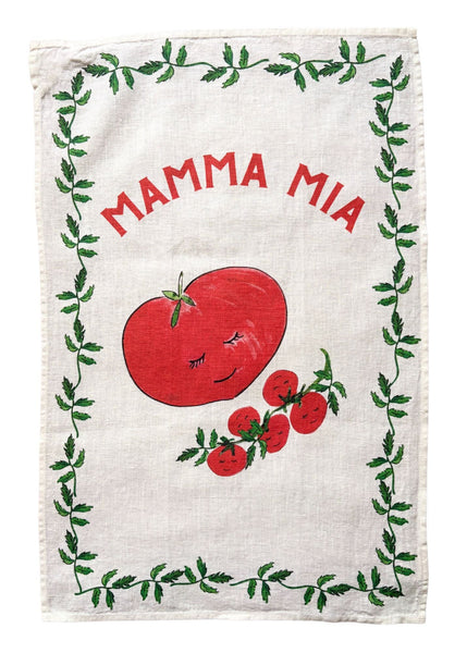 Dinette - Mamma Mia! - Tomato Linen Teatowel