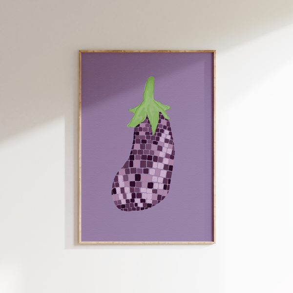 Disco Aubergine Print