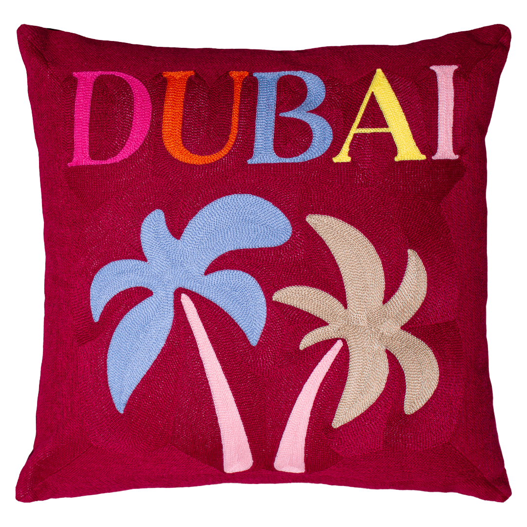 Dubai | Needlepoint Travel Inspired Pillow