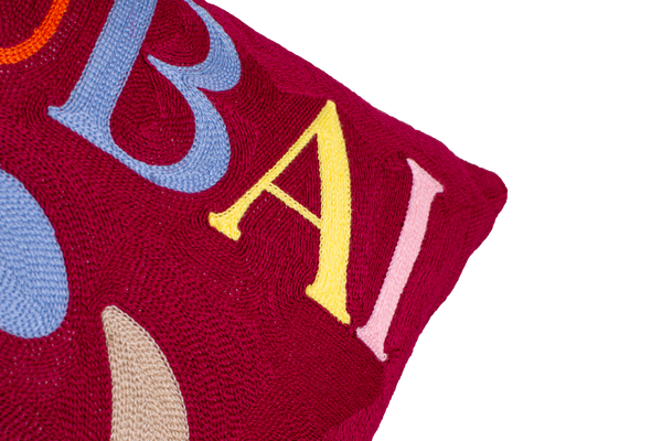Dubai Needlepoint Pillow – Luxury Palm Design