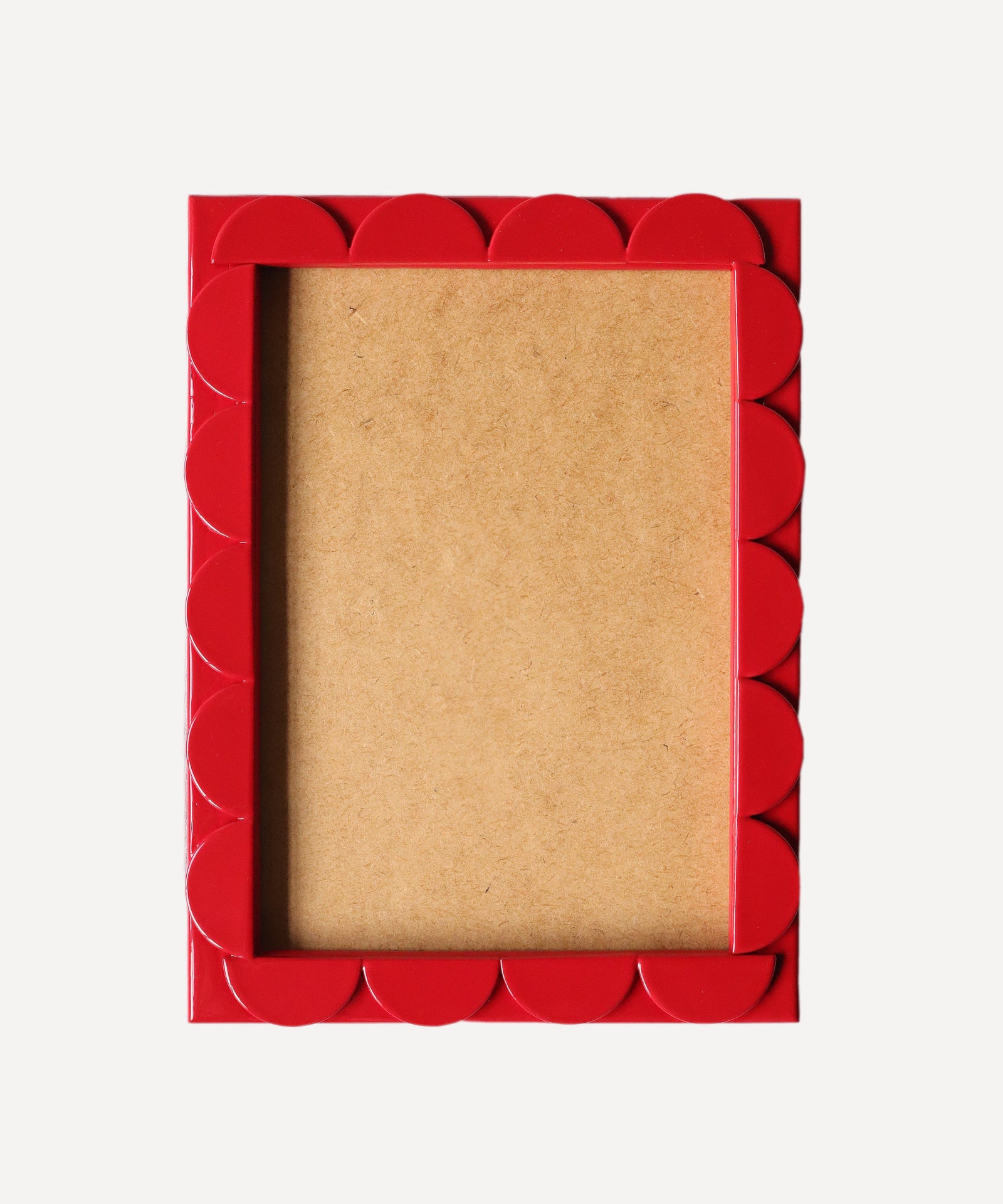 Crimson Lacquered Scallop Frame