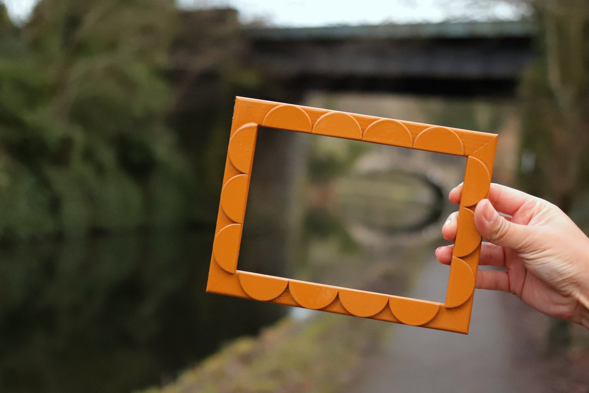 Mustard Lacquered Scallop Frame
