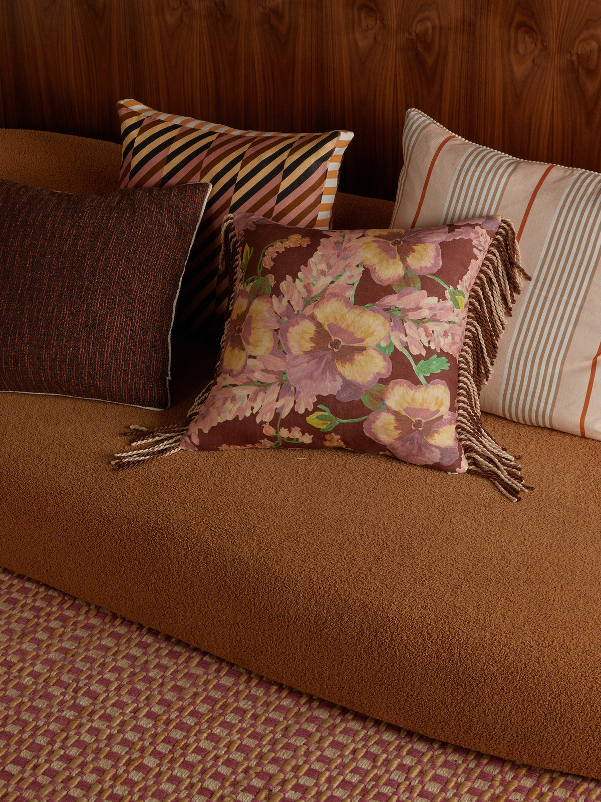 Horizon Tan Linen Cushion
