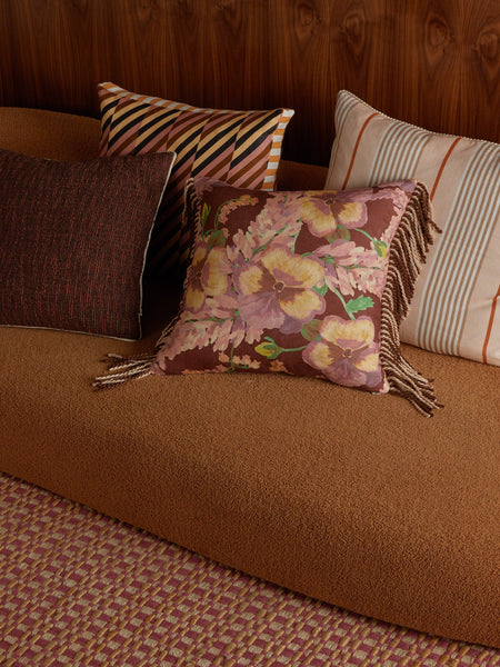 Horizon Tan Linen Cushion
