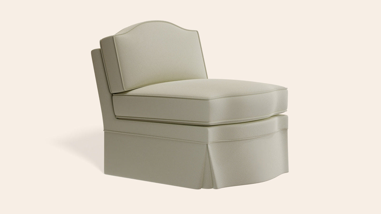 Felix Slipper Chair, Nougat Boucle