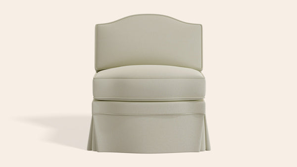 Felix Slipper Chair, Nougat Boucle