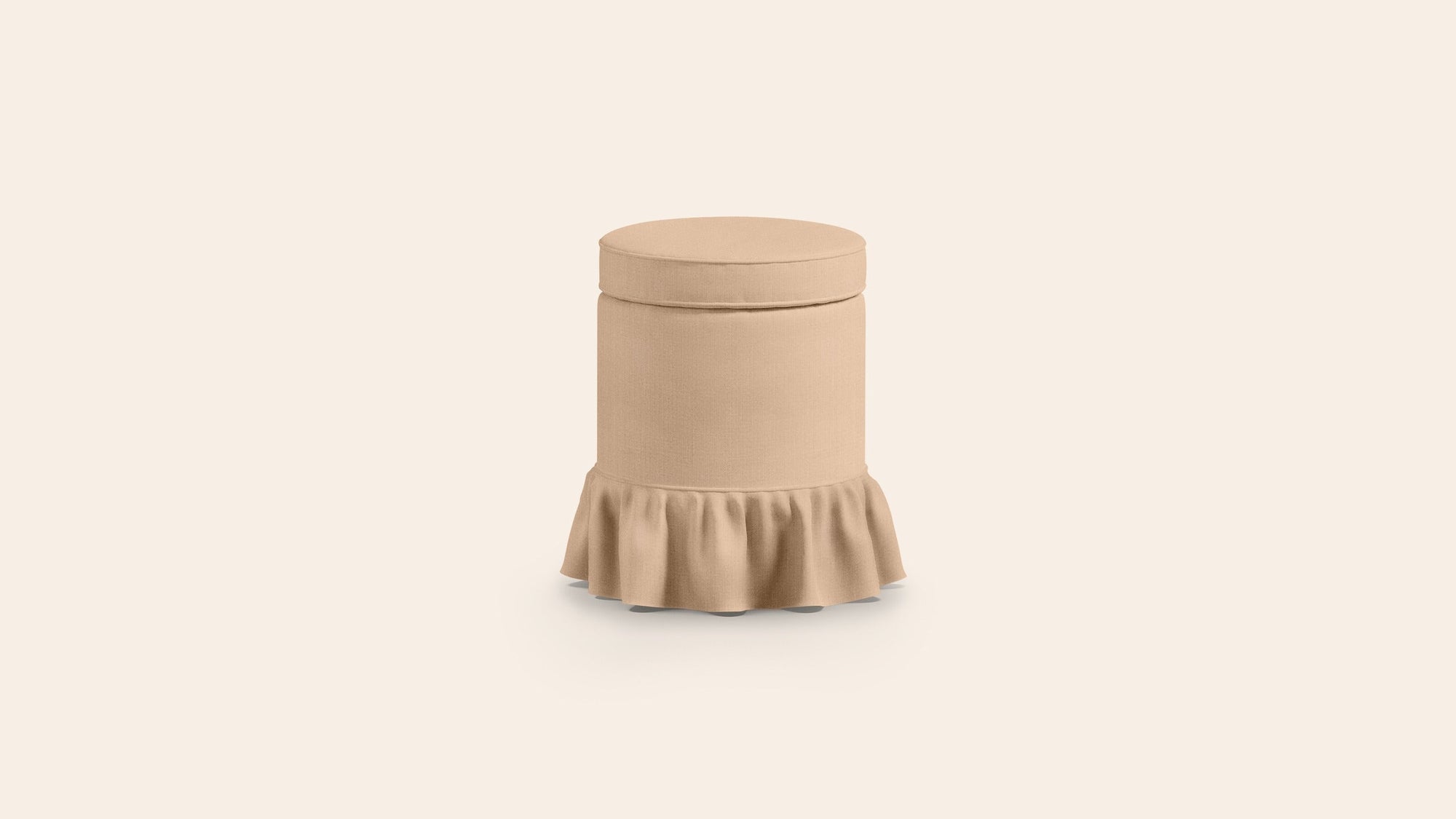 Aurora Footstool, Rose