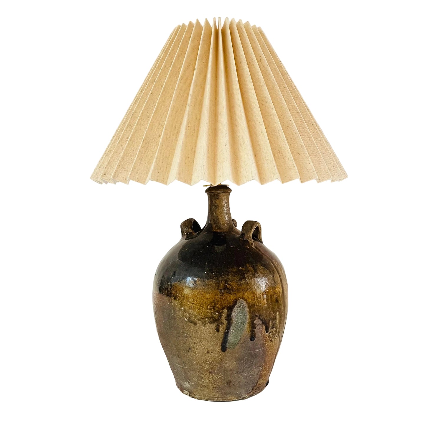 Antique French Pottery Lamp