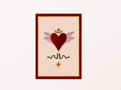 Queen of Hearts art print — additional product photo of the design