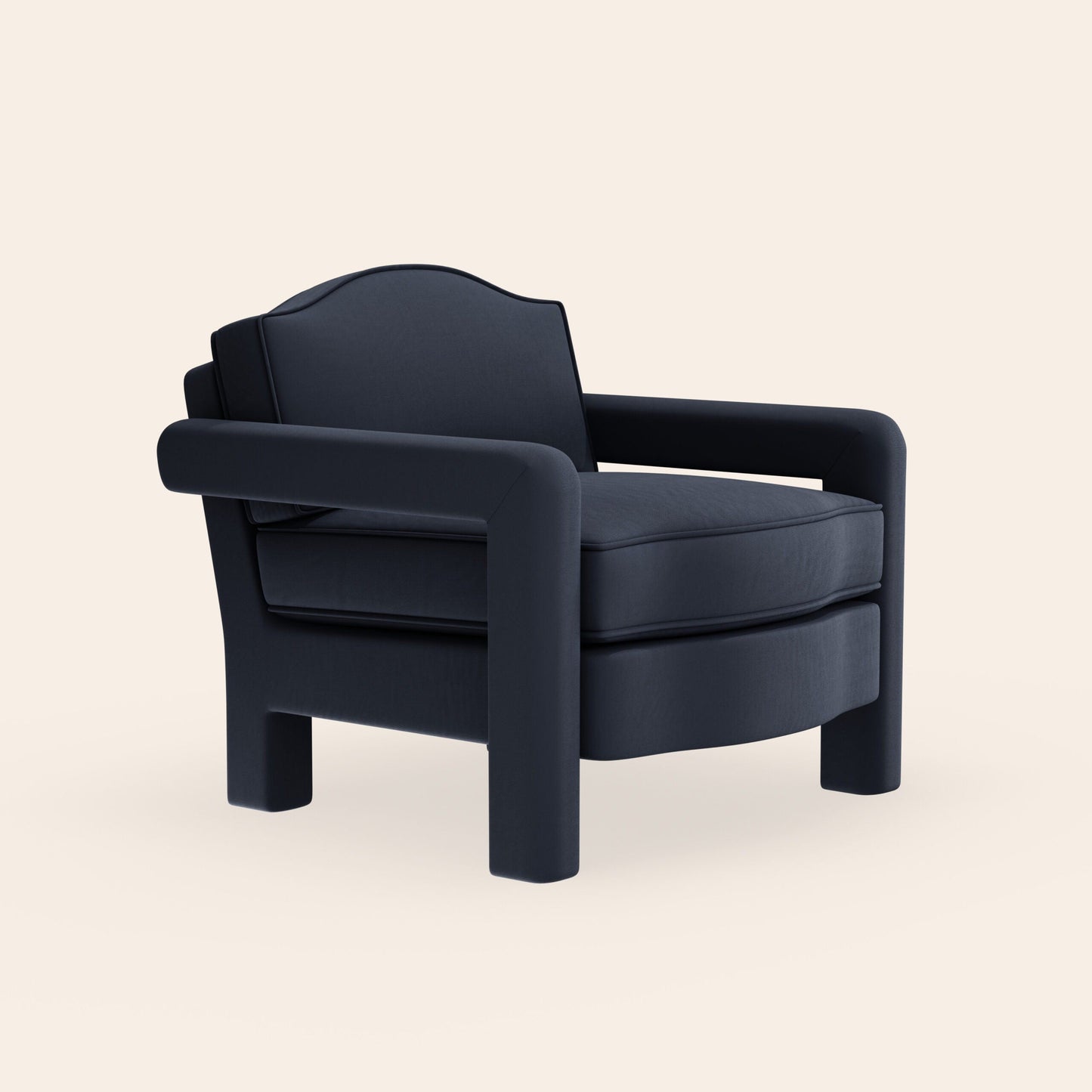 Elio Armchair, Prussian Linen