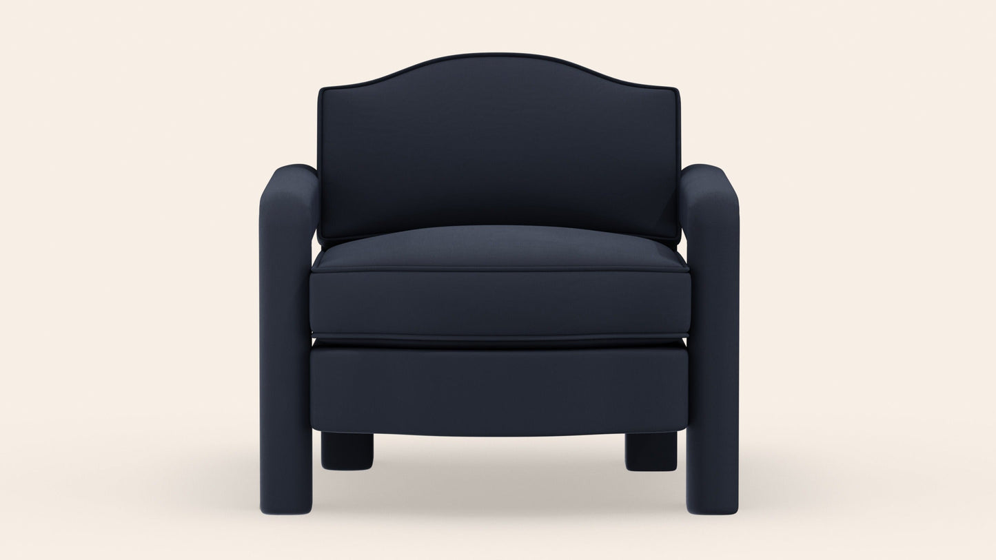 Elio Armchair, Prussian Linen