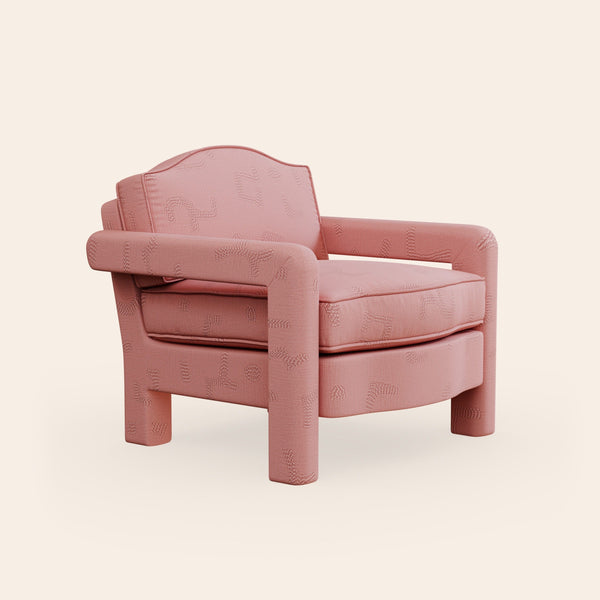 Elio Armchair, Raphia, Clay