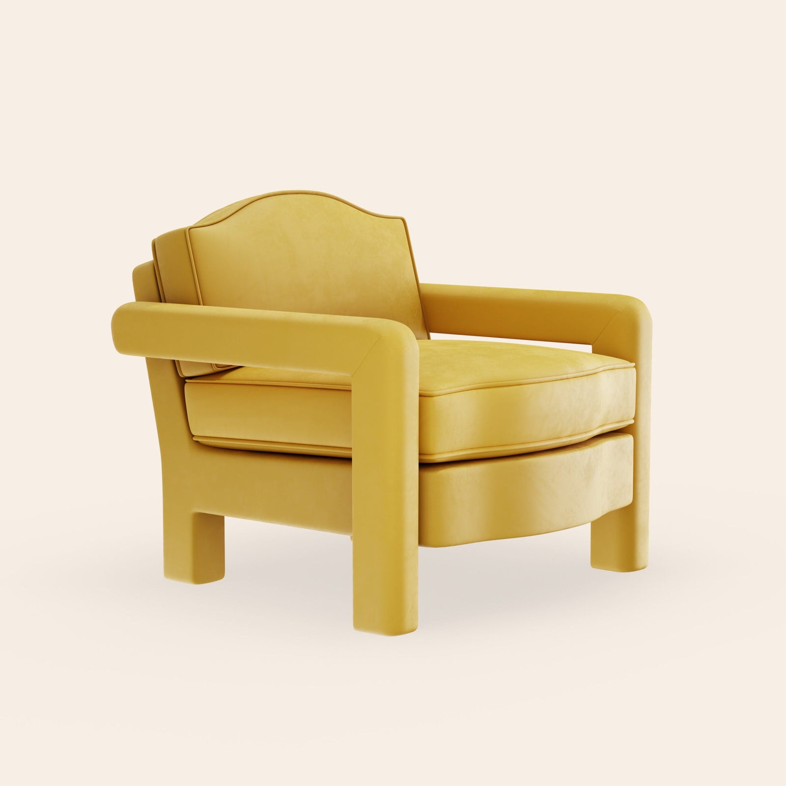 Elio Armchair, Daffodil Velvet