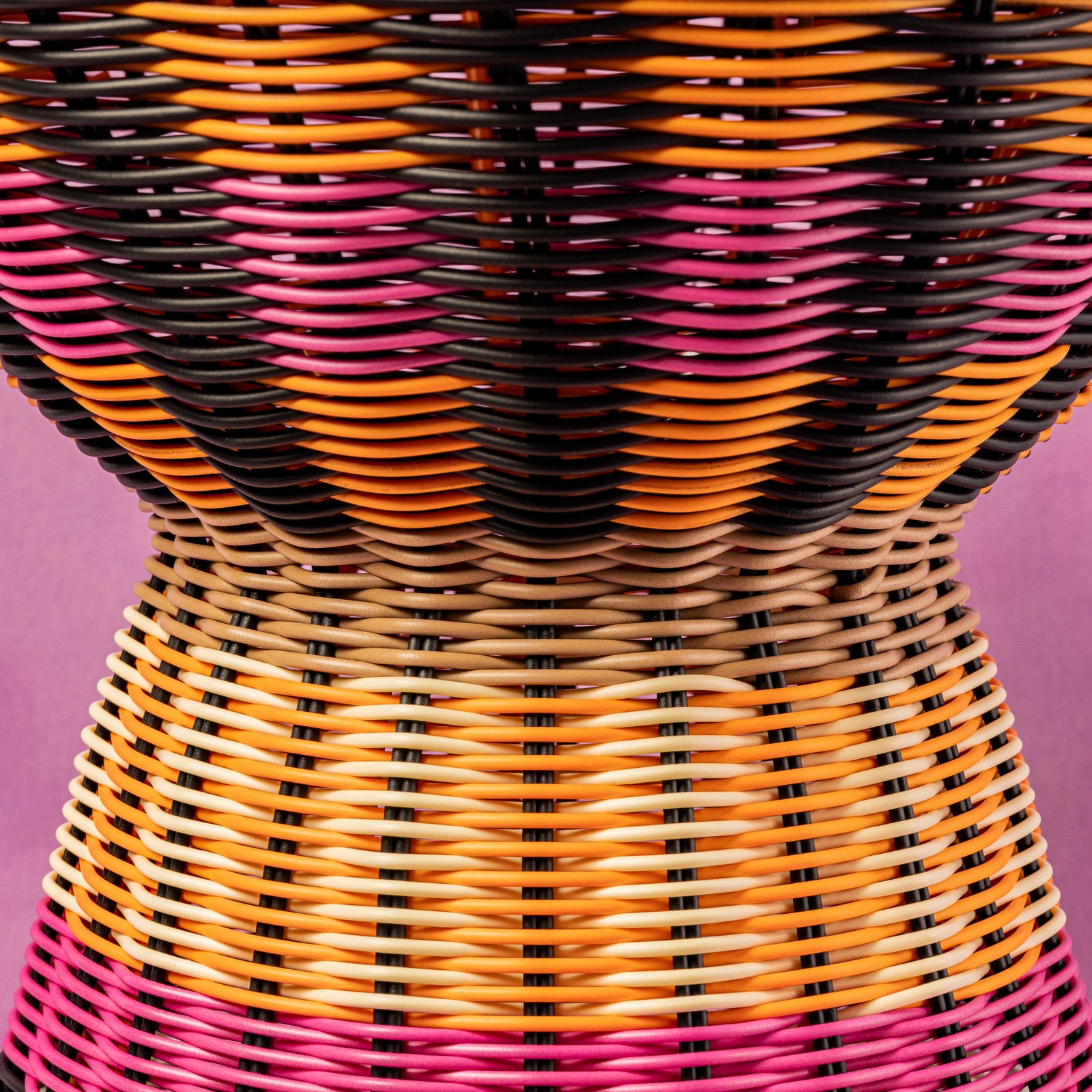 Woven Table | Pink, Orange & Black
