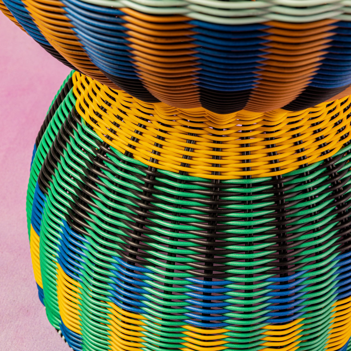 Woven Table | Yellow & Green