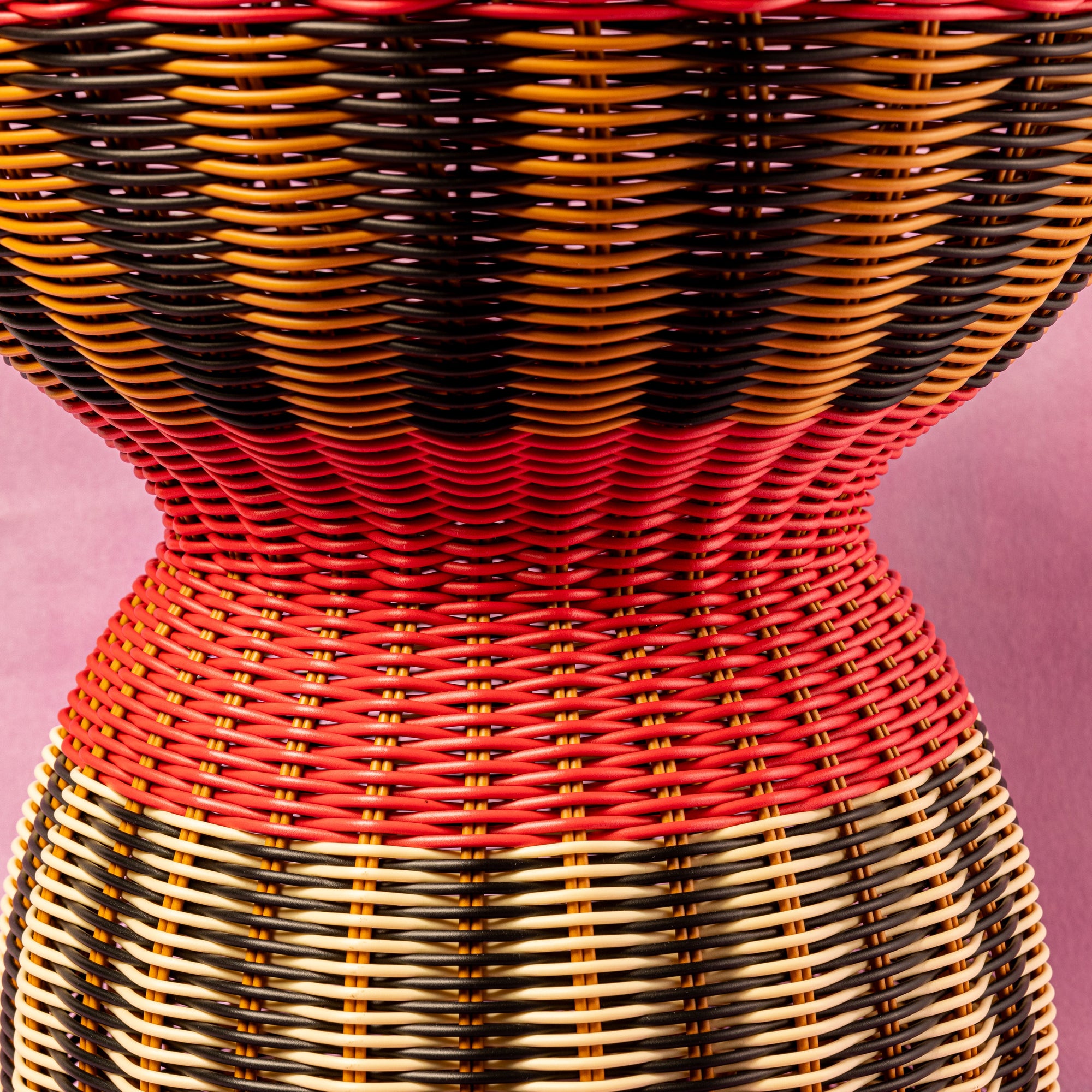 Woven Table | Red, Black & Cream