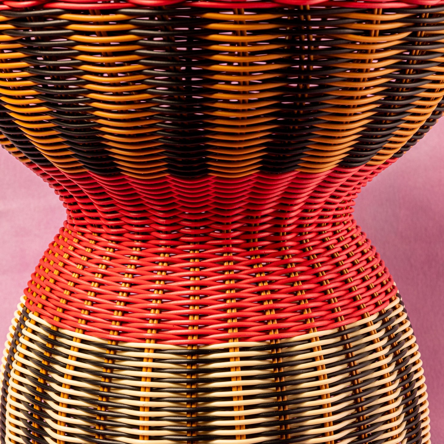 Woven Table | Red, Black & Cream