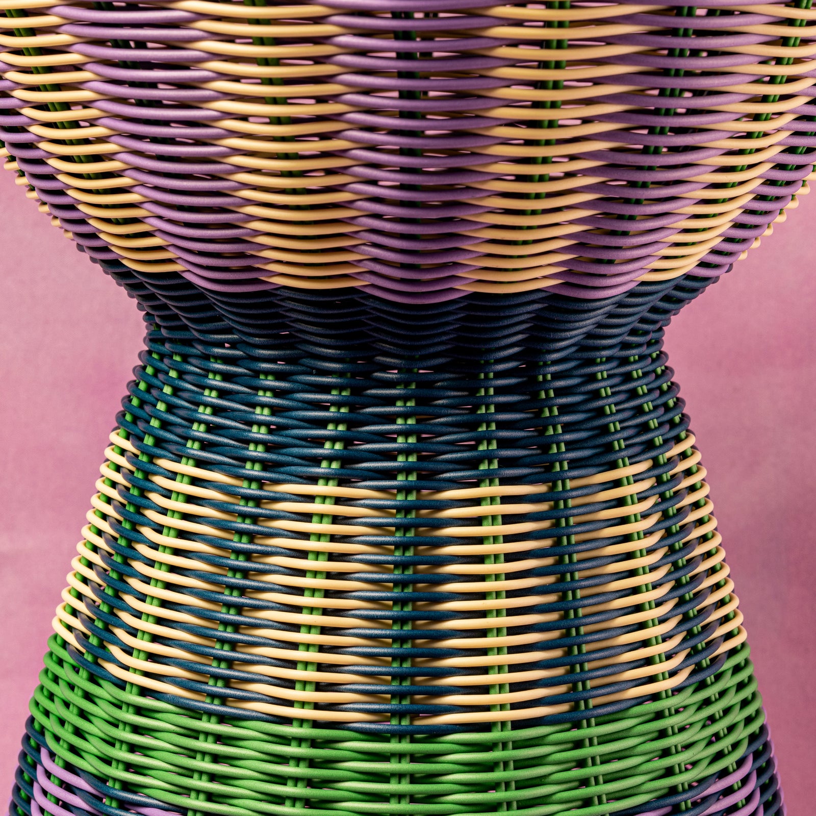 Woven Table | Lilac, Brown & Green