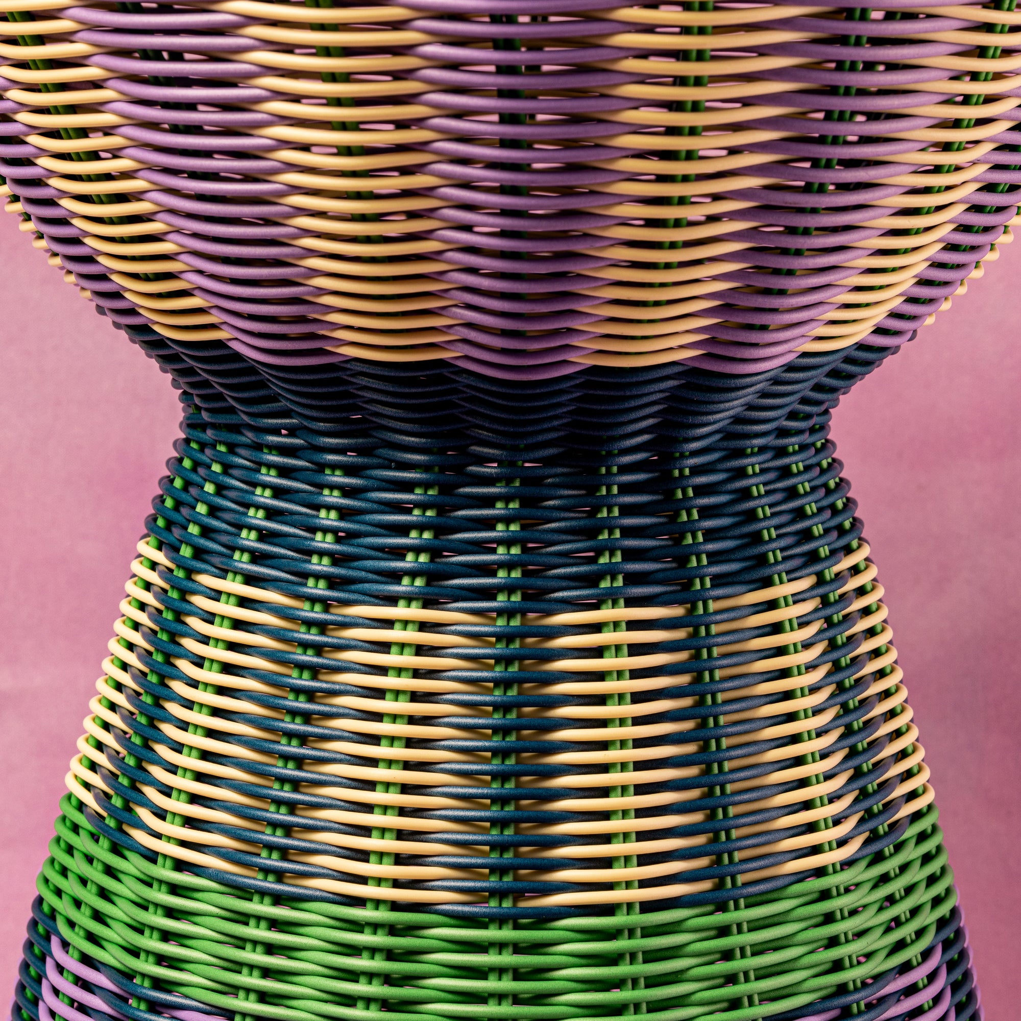 Woven Table | Lilac, Brown & Green