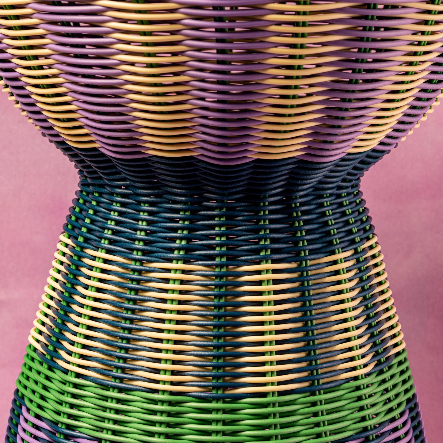 Woven Table | Lilac, Brown & Green