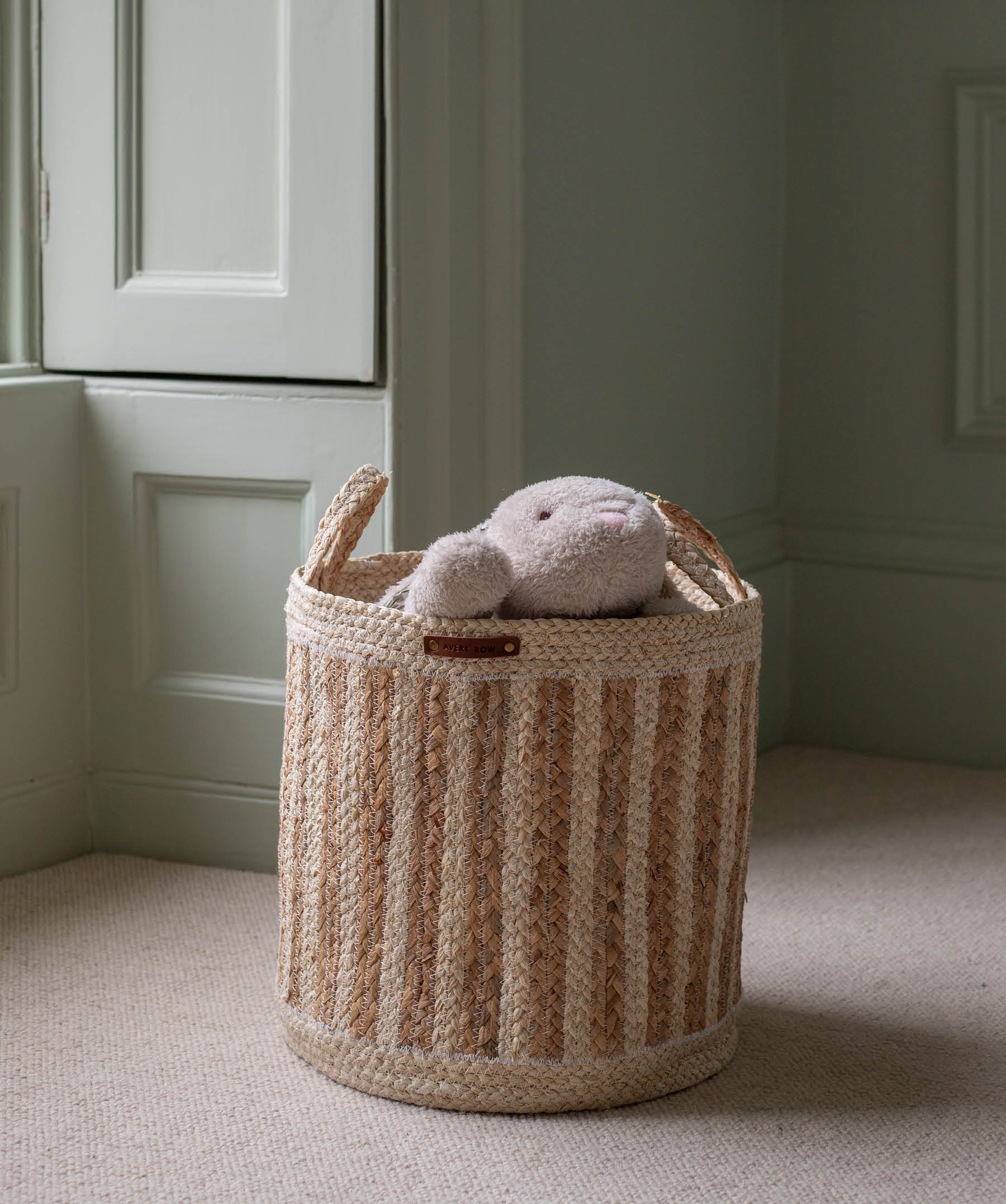 Maize Stripe Storage Basket Set of 3 - Natural