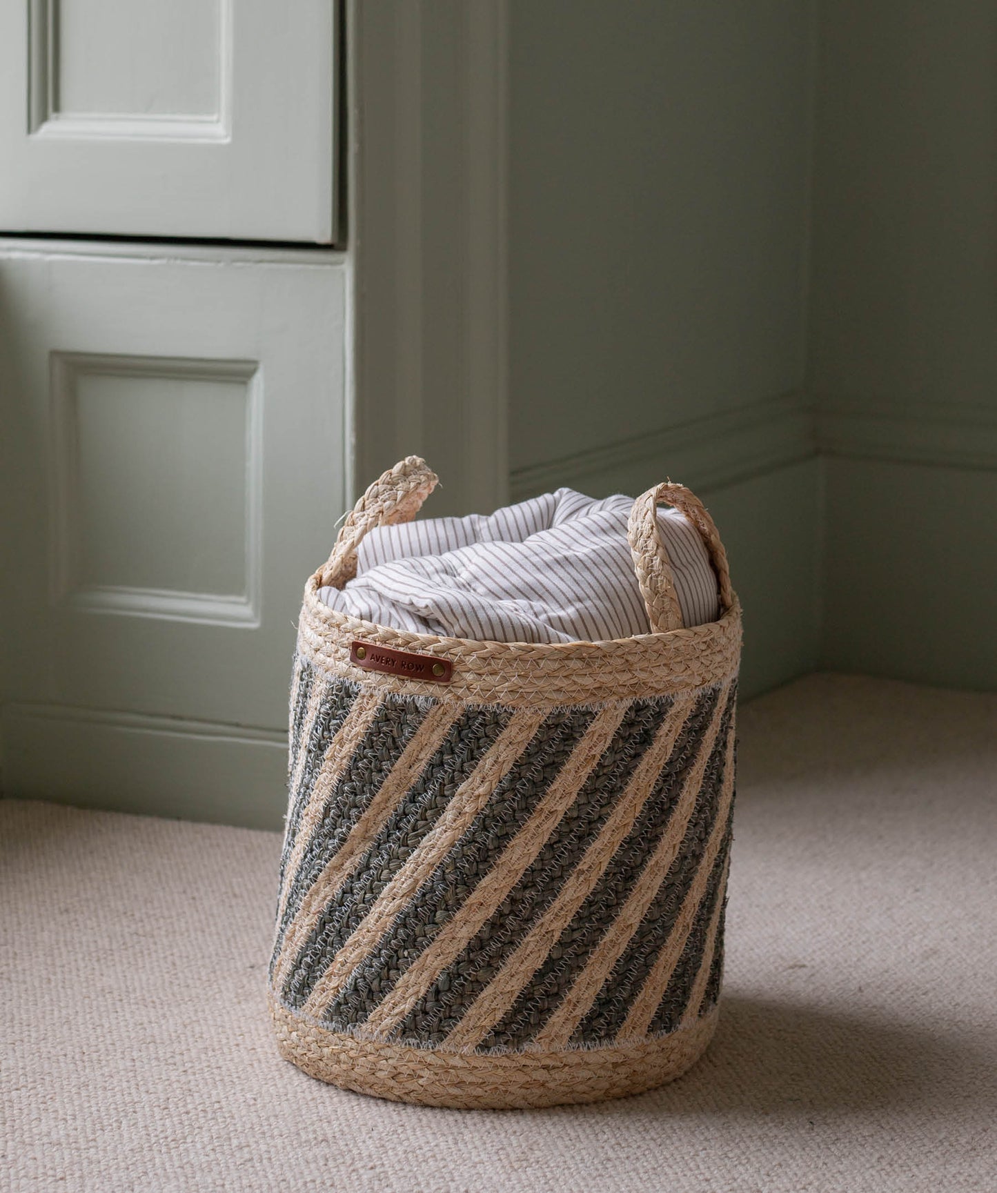 Maize Stripe Storage Basket Set of 3 - Natural