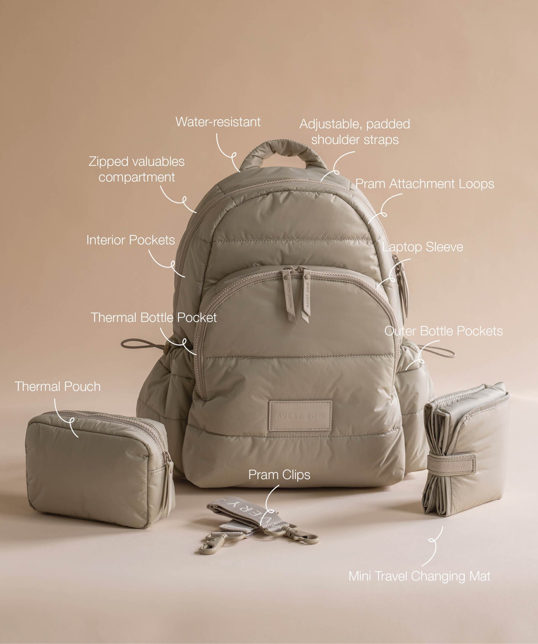 Baby Changing Backpack - Oyster