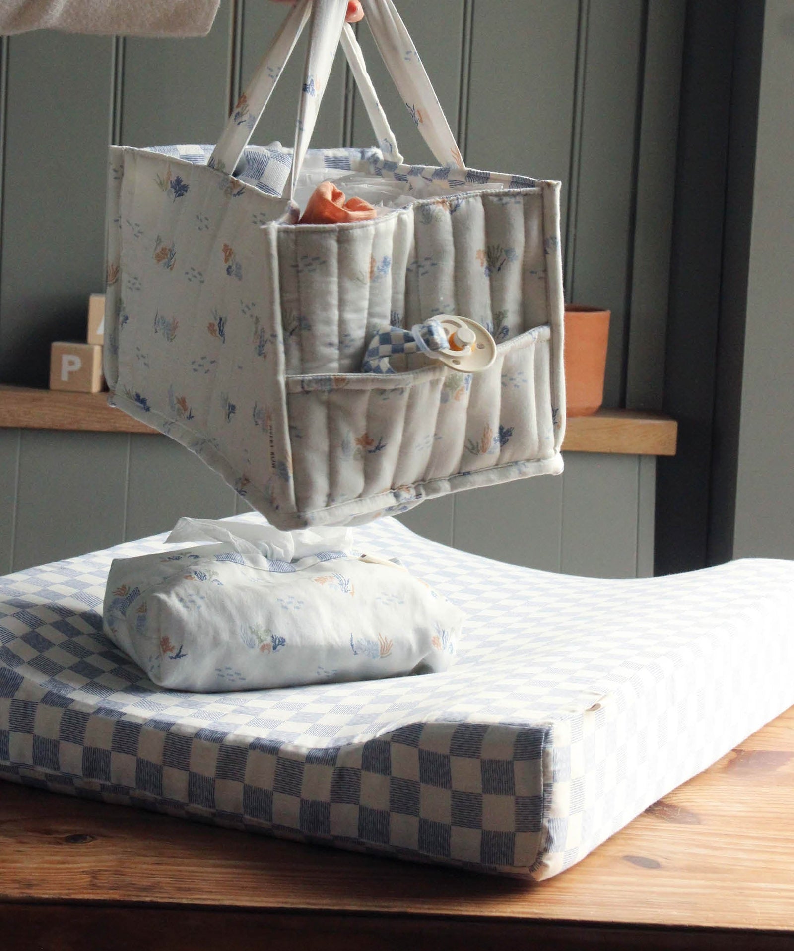 Baby Changing Mat Cover - Waves