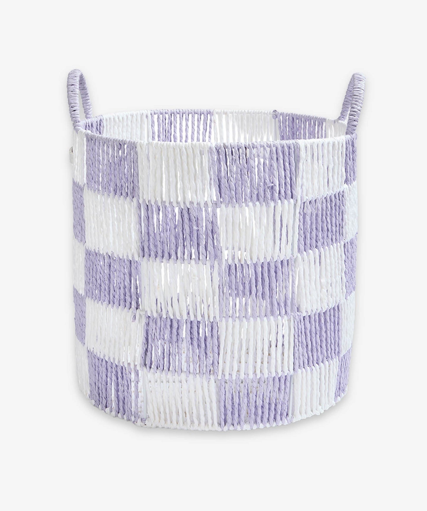 Checkerboard Storage Basket Large - Lilac