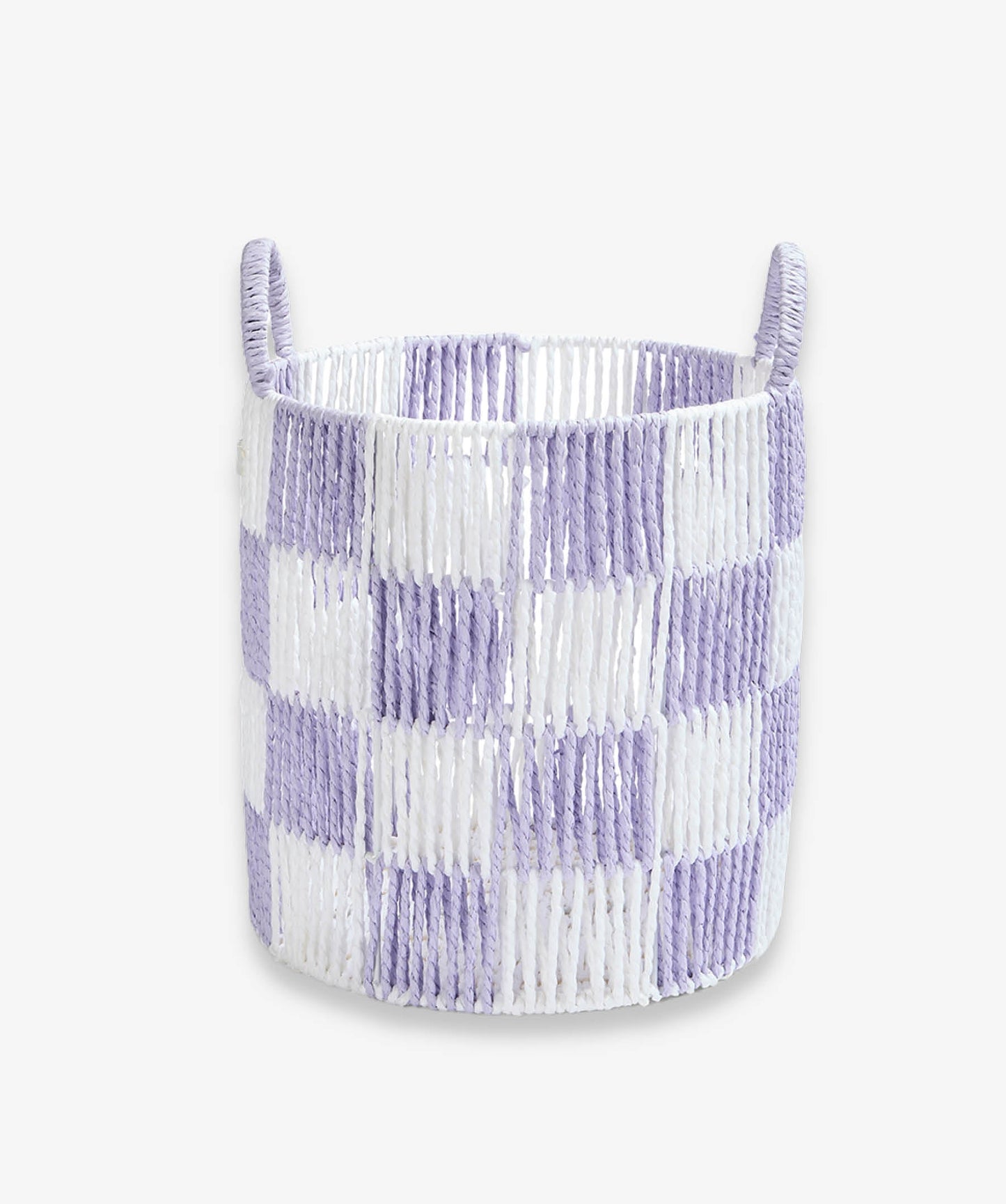 Checkerboard Storage Basket Medium - Lilac