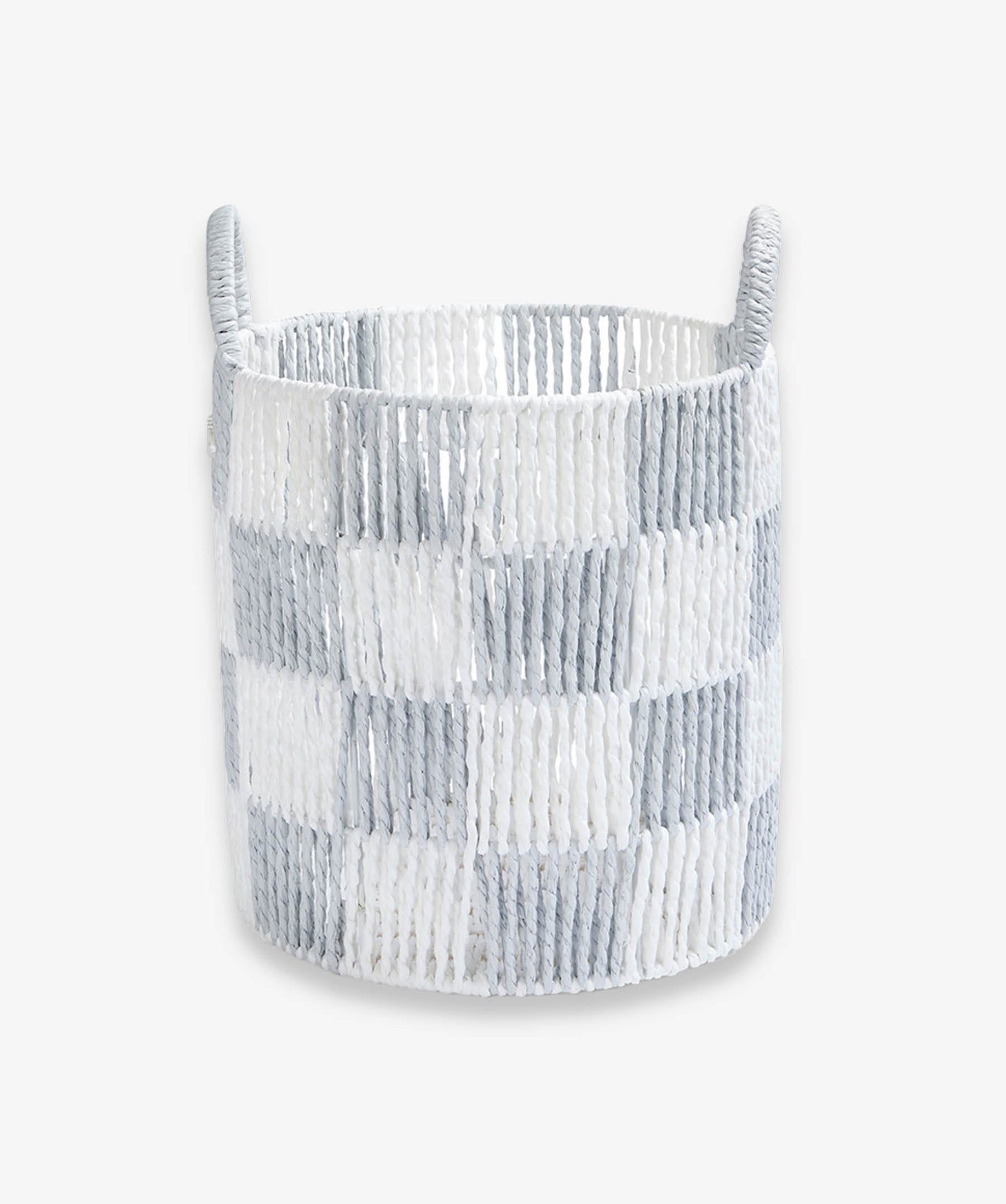 Checkerboard Storage Basket Medium - Powder Blue