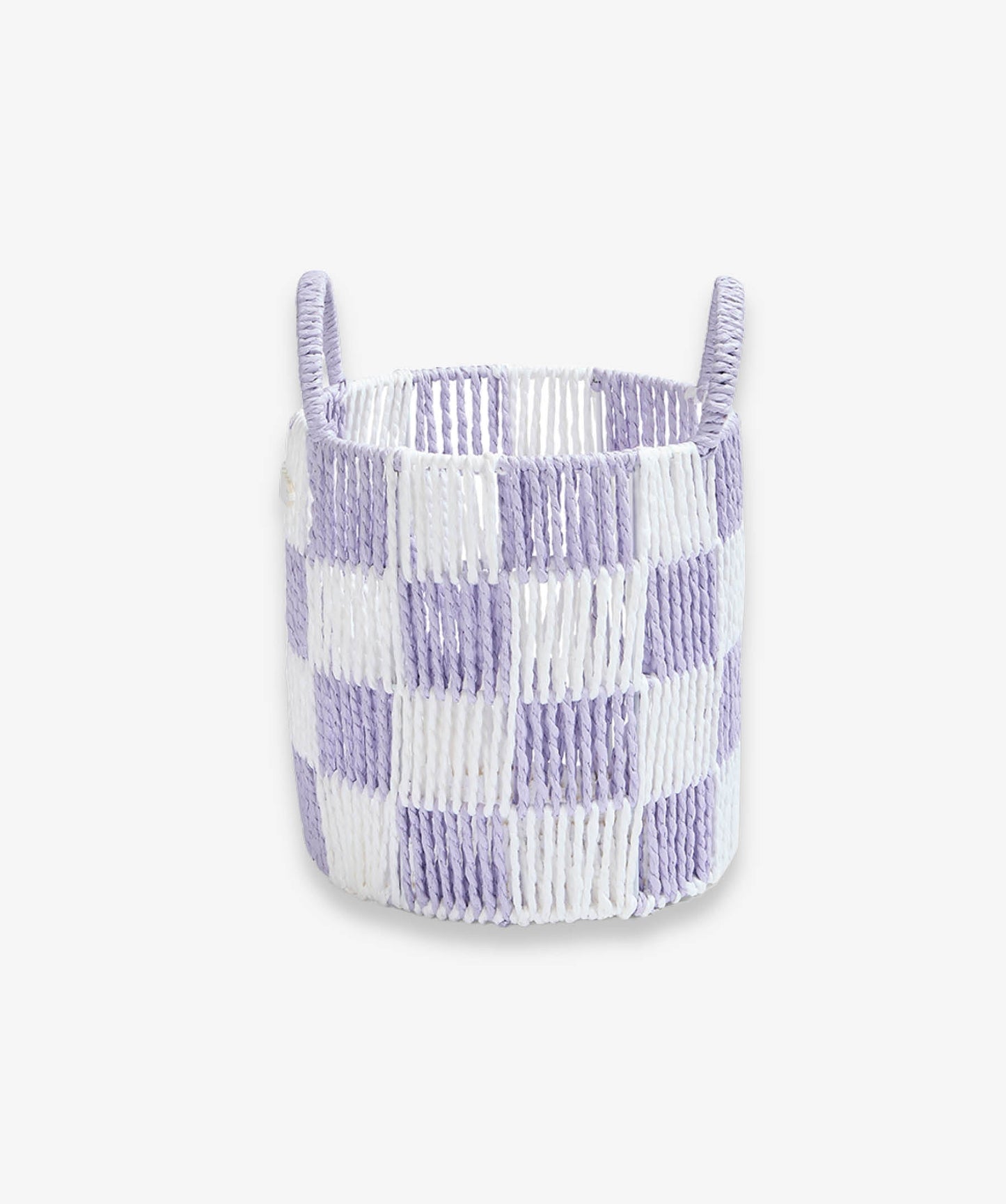 Checkerboard Storage Basket Small - Lilac