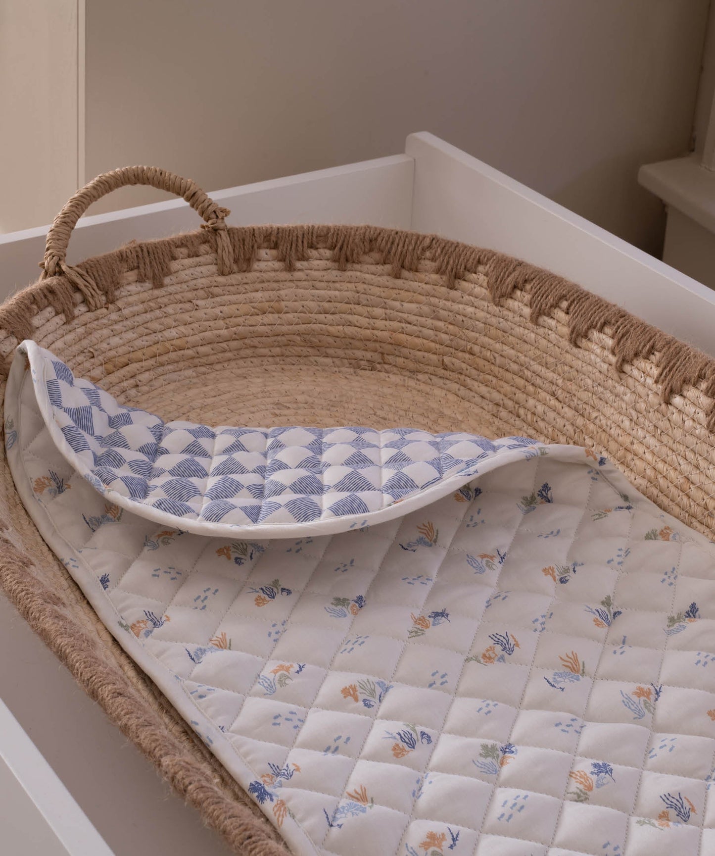 Changing Basket Cotton Liner - Coastline