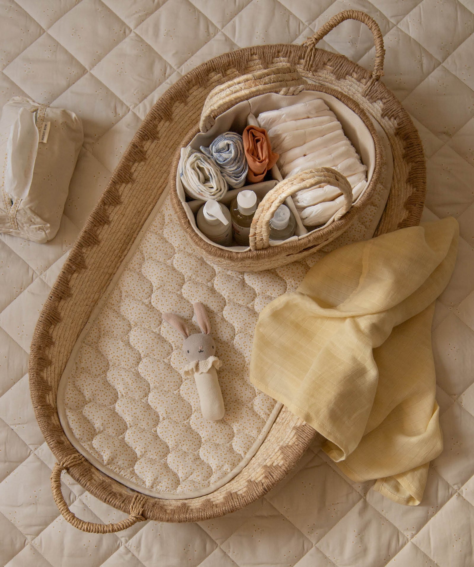 Changing Basket Cotton Liner - Wild Chamomile