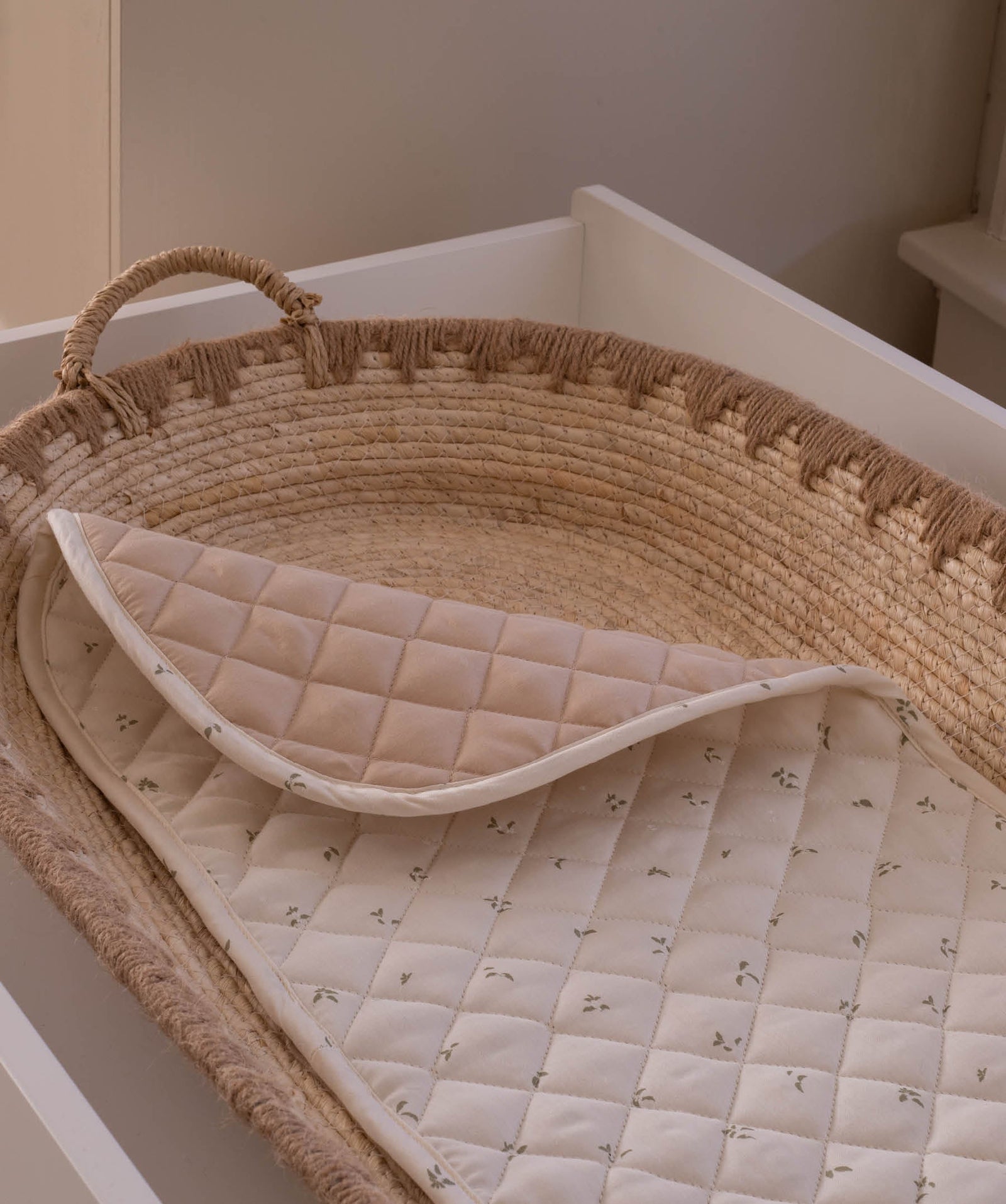 Changing Basket Cotton Liner - Nettle Scatter