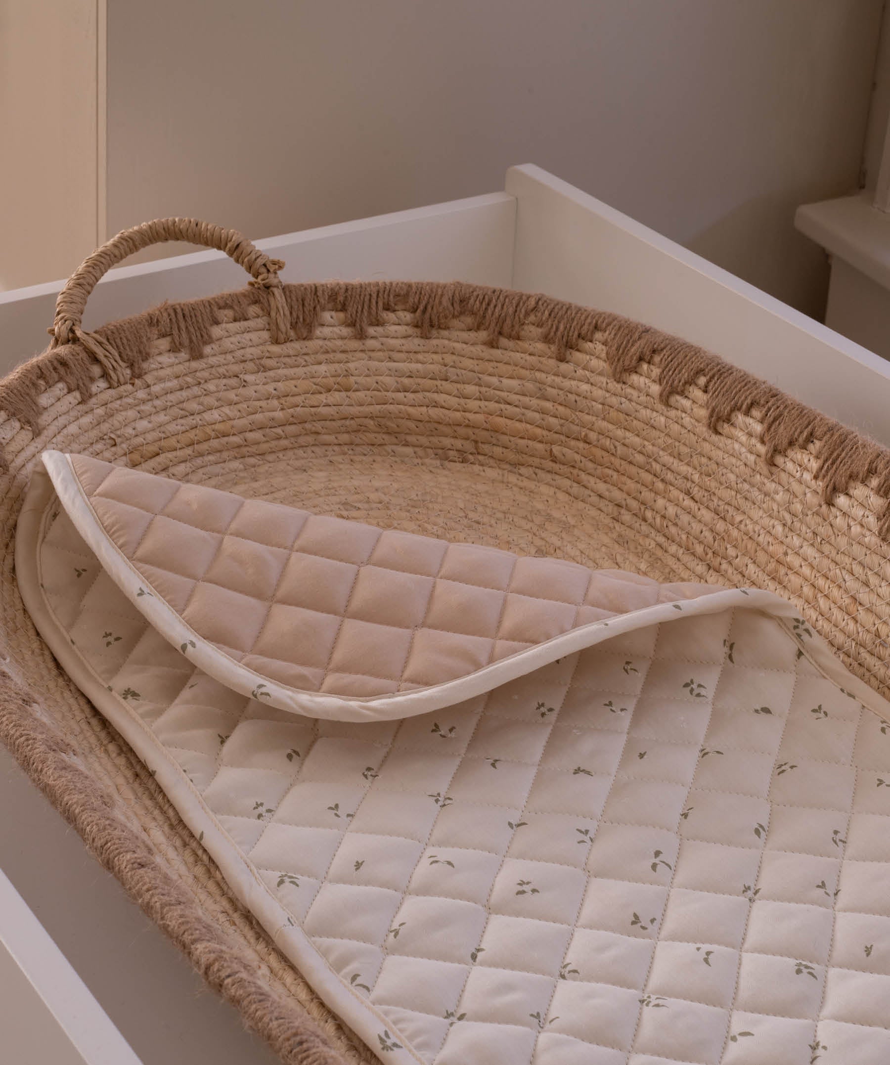 Changing Basket Cotton Liner - Nettle Scatter