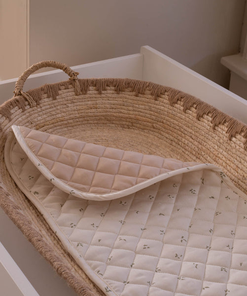 Changing Basket Cotton Liner - Nettle Scatter