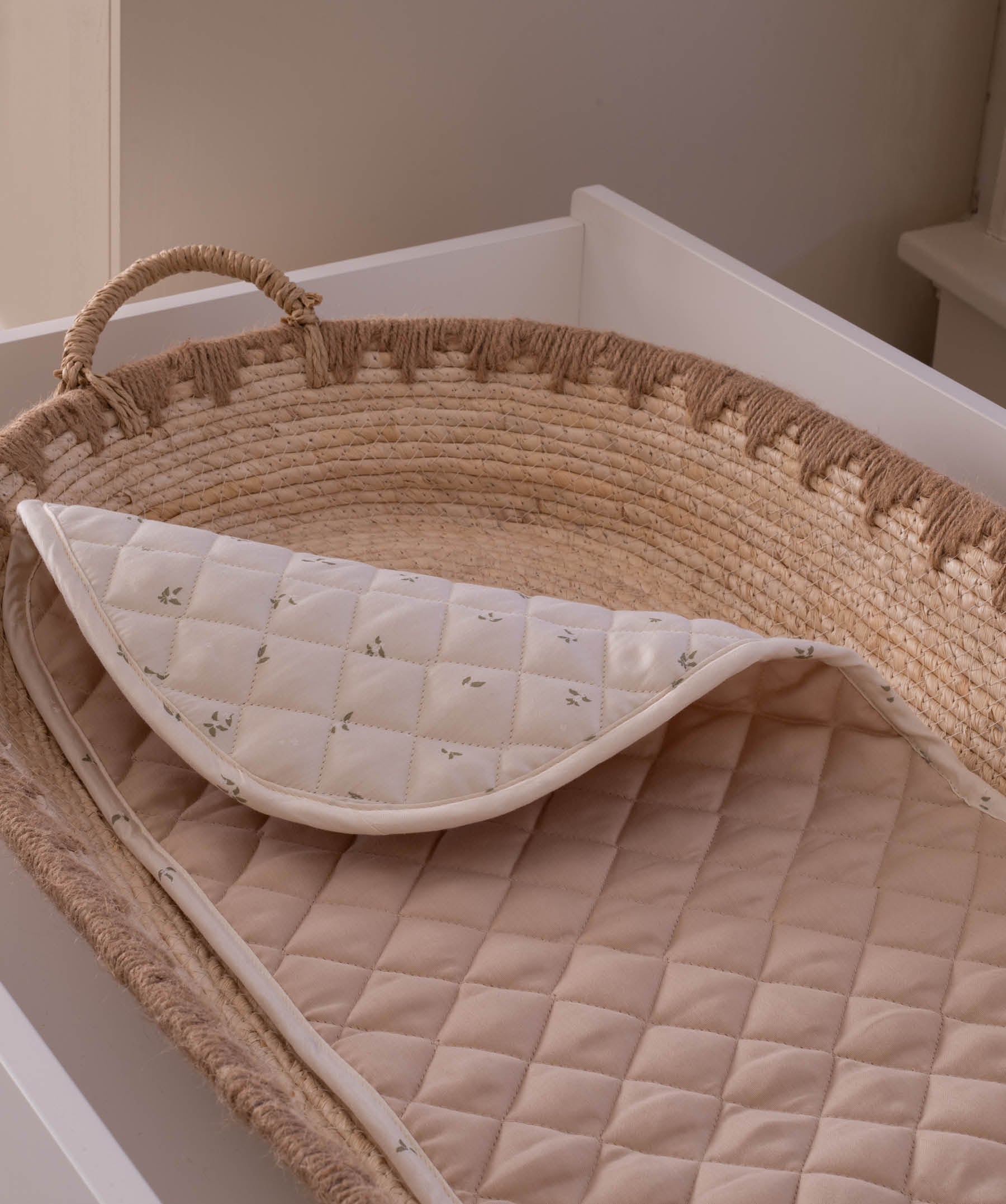 Changing Basket Cotton Liner - Nettle Scatter