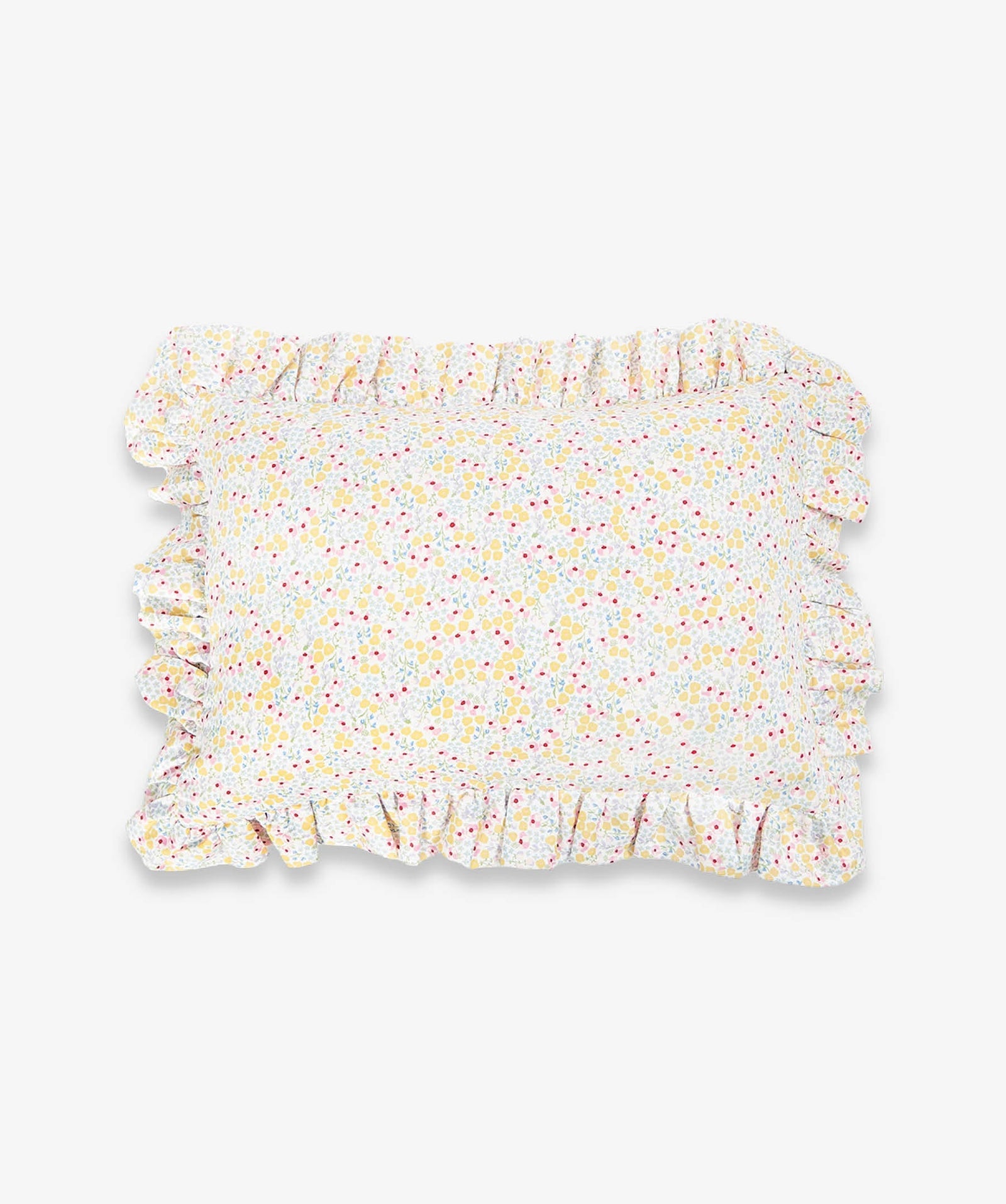 Rectangle Linen Frill Cushion - Wildflower Garden