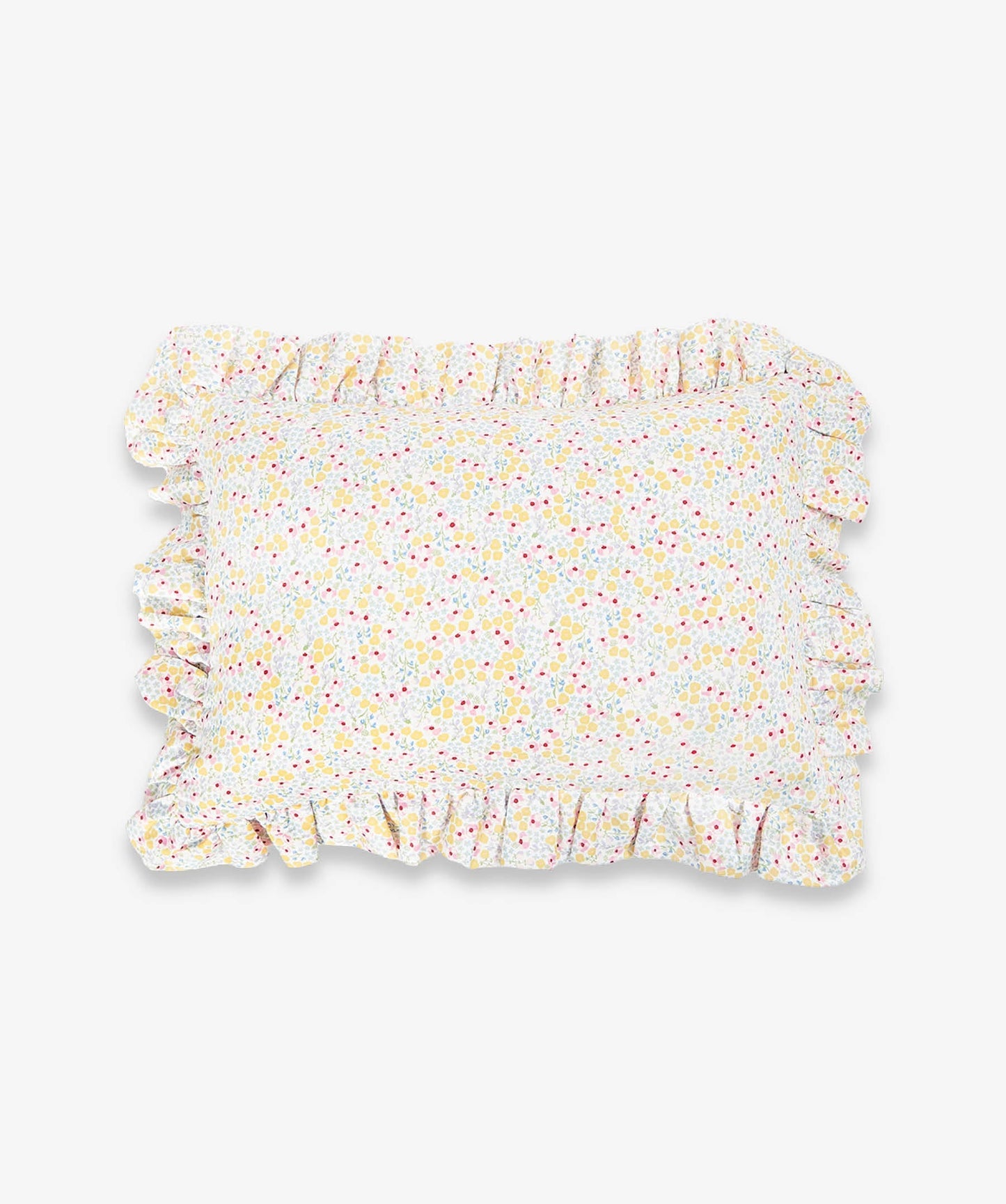 Rectangle Linen Frill Cushion - Wildflower Garden
