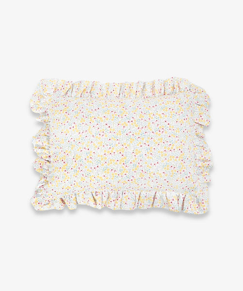 Rectangle Linen Frill Cushion - Wildflower Garden