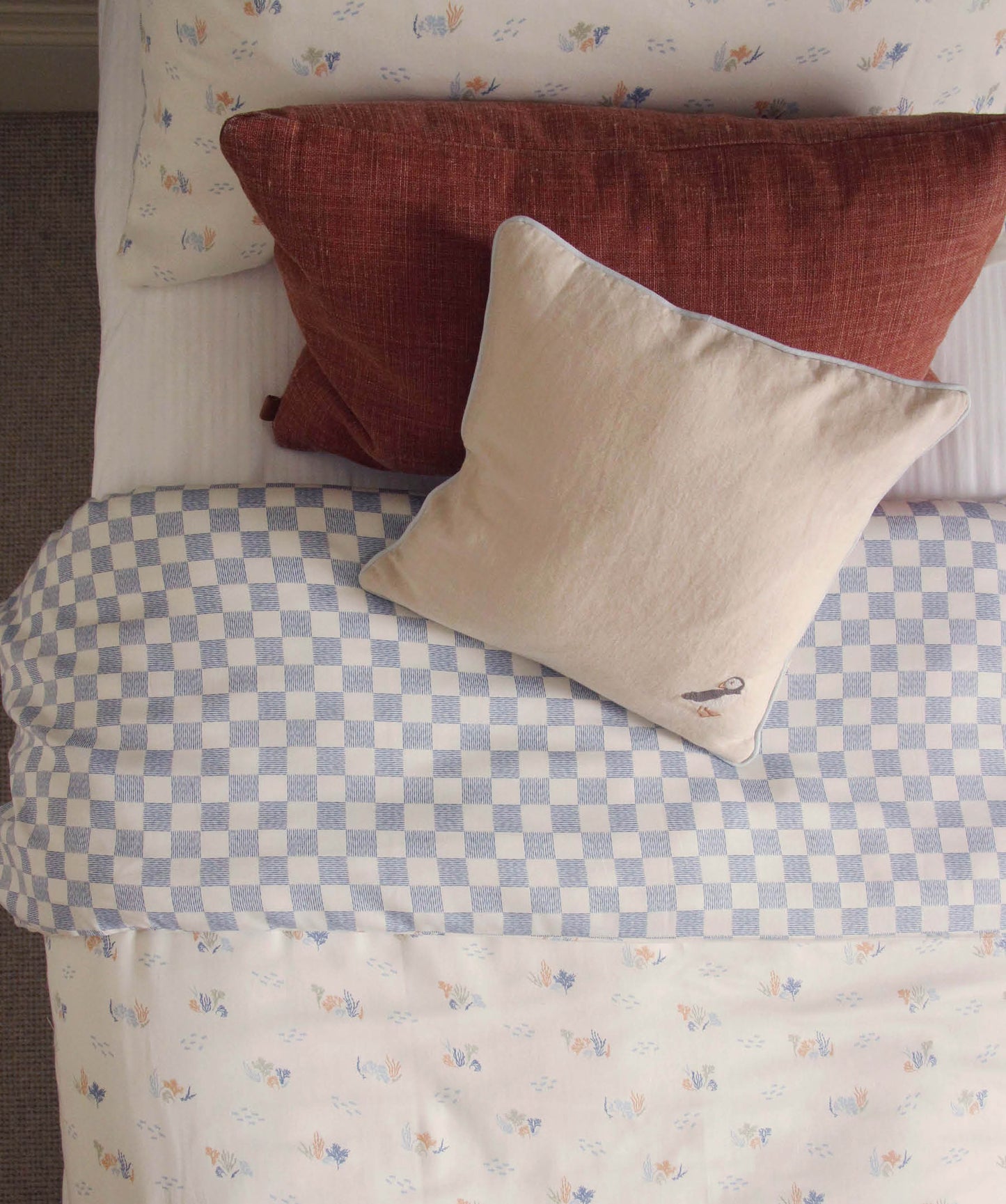 Square Linen Scatter Cushion - Coastline