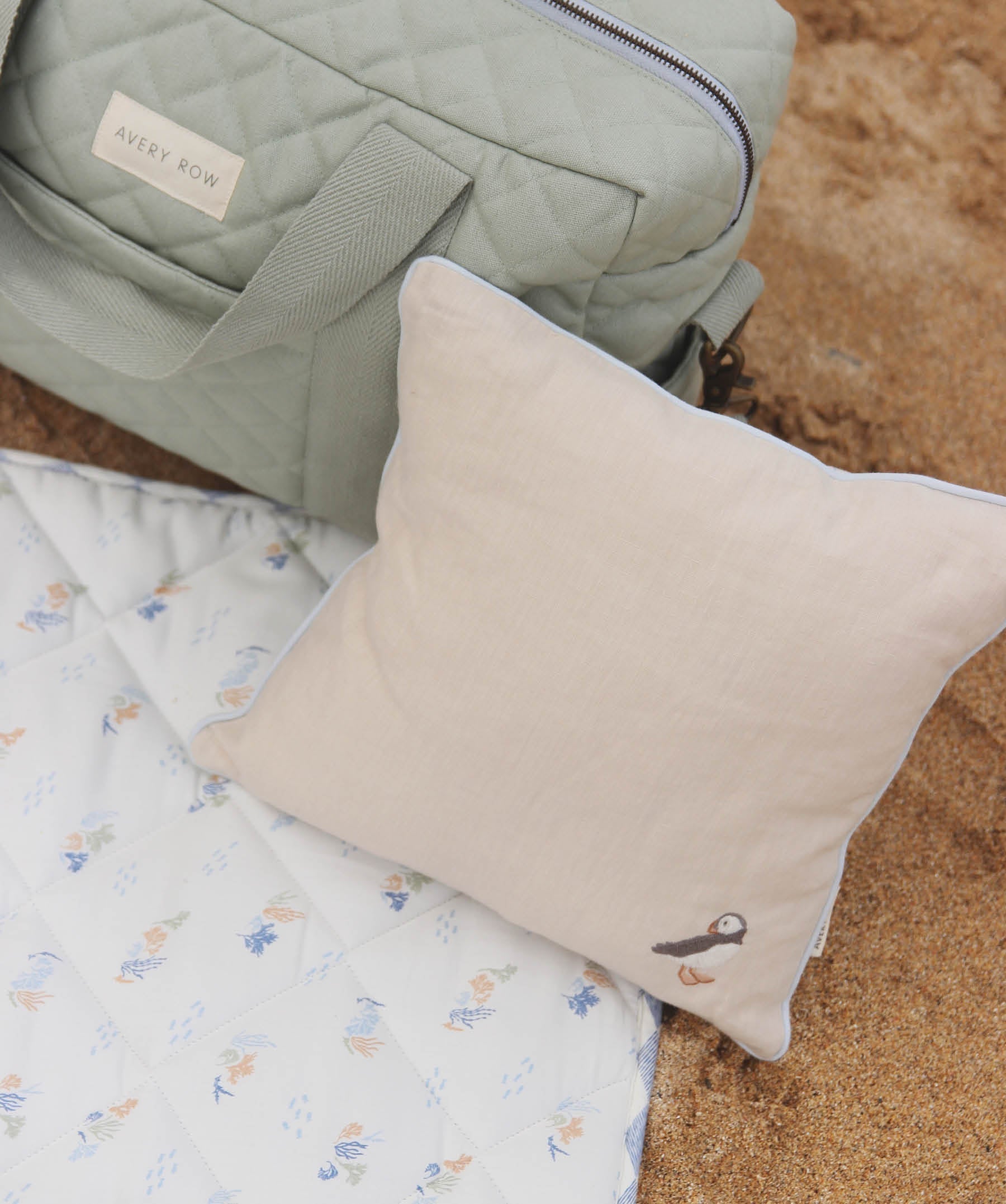 Square Linen Scatter Cushion - Coastline